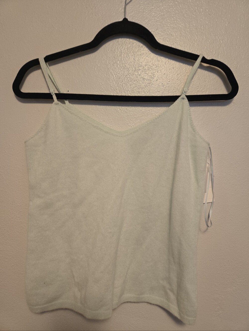 Vince Cashmere Sweater Spaghetti Strap Camisole Seafoam Green XS NWT